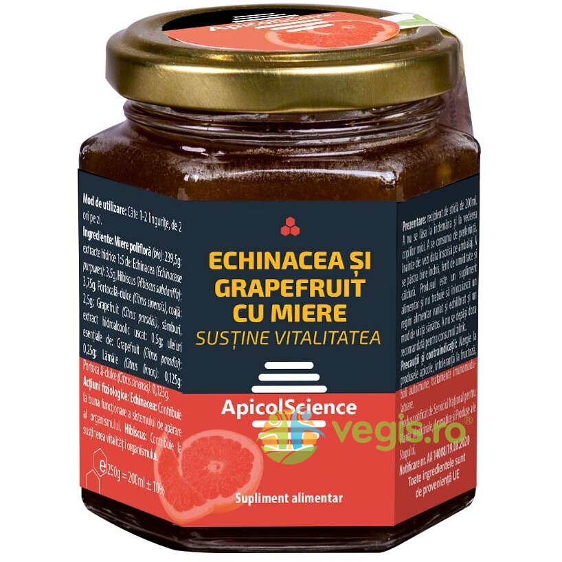 Echinacea Si Grapefruit In Miere 200ml