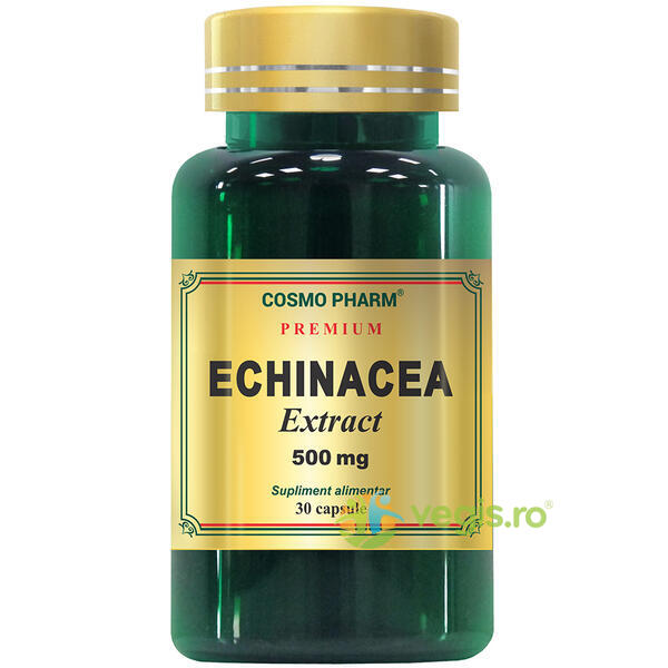 Echinacea Extract 500mg 30cps Premium, COSMOPHARM, Capsule, Comprimate, 1, Vegis.ro