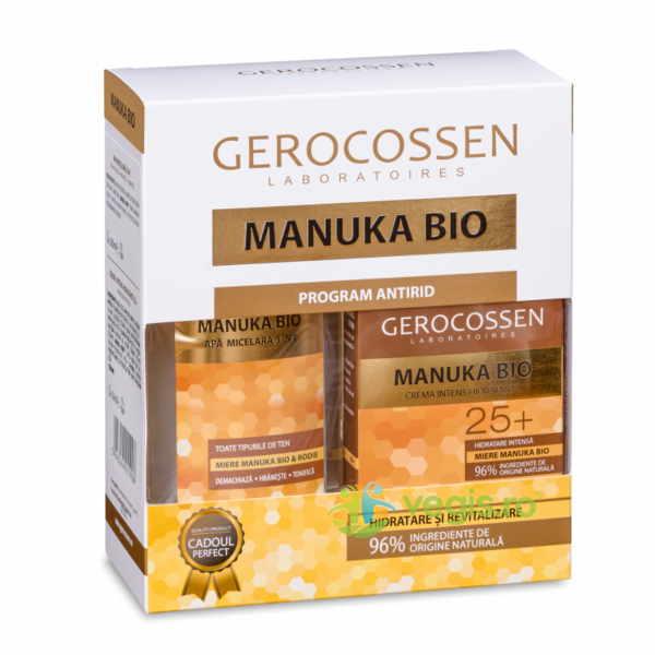 Set Cadou Manuka Bio (Apa Micelara 300ml + Crema Intens Hidratanta 25+ 50ml), GEROCOSSEN, Cosmetice ten, 1, Vegis.ro