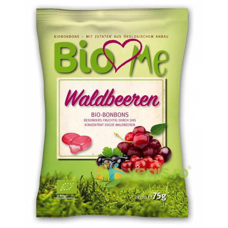 Bomboane cu Fructe de Padure Fara Gluten Ecologice/Bio 75g