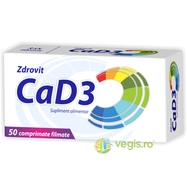 Calciu + Vitamina D3 50cpr, ZDROVIT, Capsule, Comprimate, 1, Vegis.ro