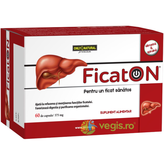 FicatON 575mg 60cps + 30cps, ONLY NATURAL, Capsule, Comprimate, 4, Vegis.ro