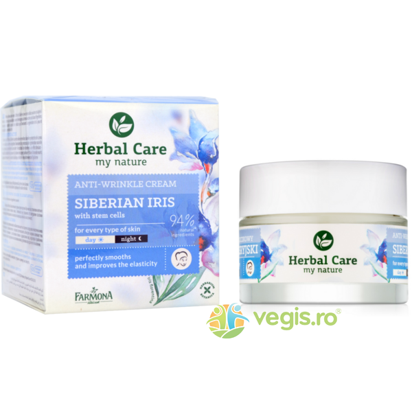 Pachet Herbal Care: Crema Antirid cu Iris Siberian si Celule Stem 50ml + Tonic Hidratant cu Flori de Migdal 200ml, FARMONA, Cosmetice ten, 3, Vegis.ro