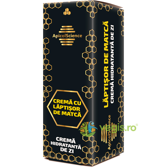 Crema Hidratanta de Zi cu Laptisor de Matca 50ml, APICOLSCIENCE, Cosmetice Uz General, 1, Vegis.ro