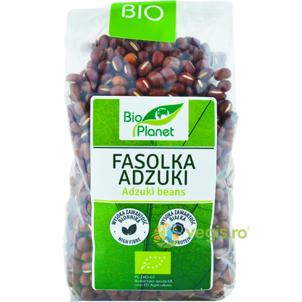 Fasole Uscata Azuki Ecologica/Bio 400g, BIO PLANET, Leguminoase, 1, Vegis.ro