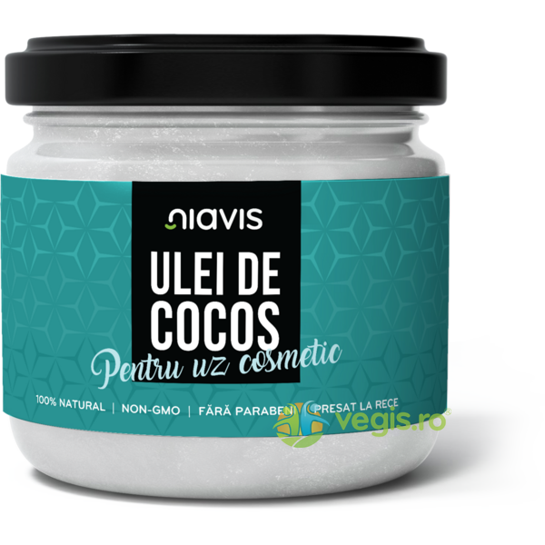 Ulei de Cocos Natural pentru Uz Cosmetic 200g/220ml + Ulei de Ricin Presat la Rece 50ml, NIAVIS, Pachete Exclusive, 3, Vegis.ro