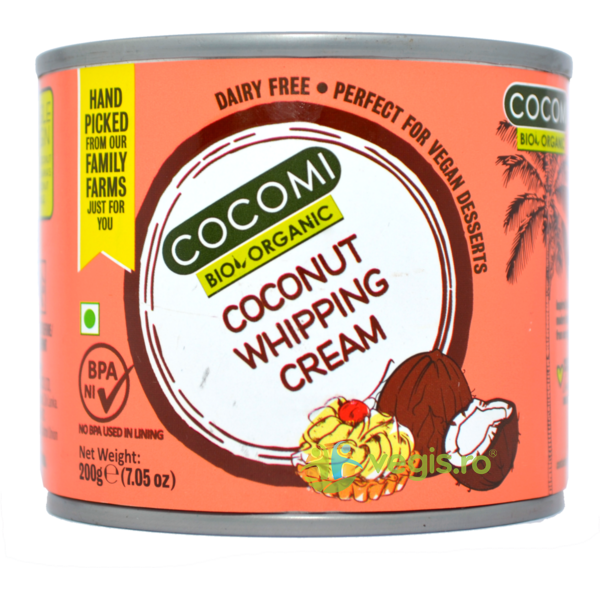 Crema de Cocos pentru Deserturi Ecologica/Bio 200g, COCOMI, Alimente BIO/ECO, 1, Vegis.ro