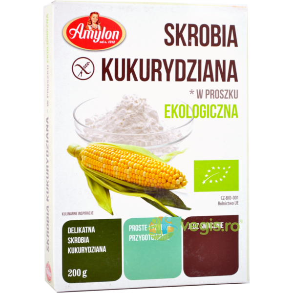 Amidon din Porumb fara Gluten Ecologic/Bio 200g, AMYLON, Alimente BIO/ECO, 1, Vegis.ro