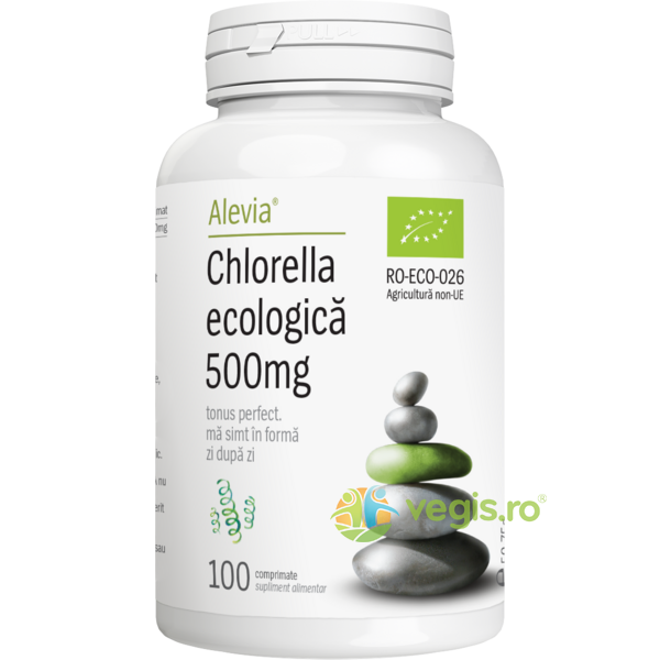 Chlorella 500mg Ecologica/Bio 100cpr, ALEVIA, Capsule, Comprimate, 1, Vegis.ro