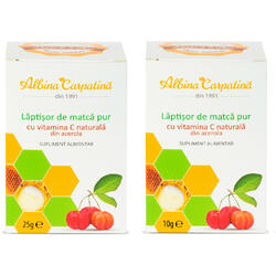 Laptisor De Matca Pur cu Vitamina C Naturala din Acerola 25g + 10g ALBINA CARPATINA