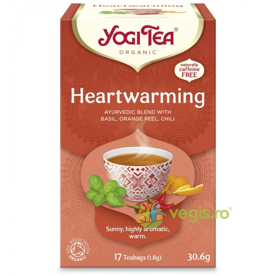 Ceai HeartWarming cu Busuioc, Coaja de Portocale si Chili Ecologic/Bio 17dz (Busuioc Ceaiuri doze