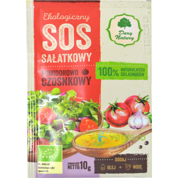 Sos (Dressing) pentru Salata cu Rosii si Usturoi Ecologic/Bio 10g, DARY NATURY, Alimente BIO/ECO, 1, Vegis.ro