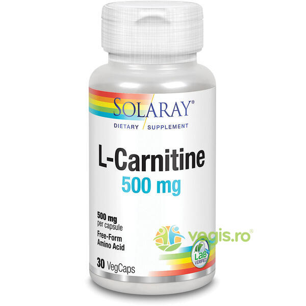 L-Carnitine 500mg 30cps Secom,, SOLARAY, Capsule, Comprimate, 1, Vegis.ro