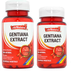 Pachet Gentiana Extract 60cps+30cps ADNATURA