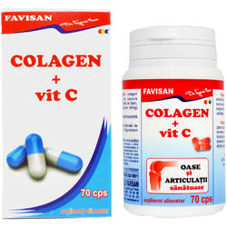Colagen si Vitamina C 70cps FAVISAN