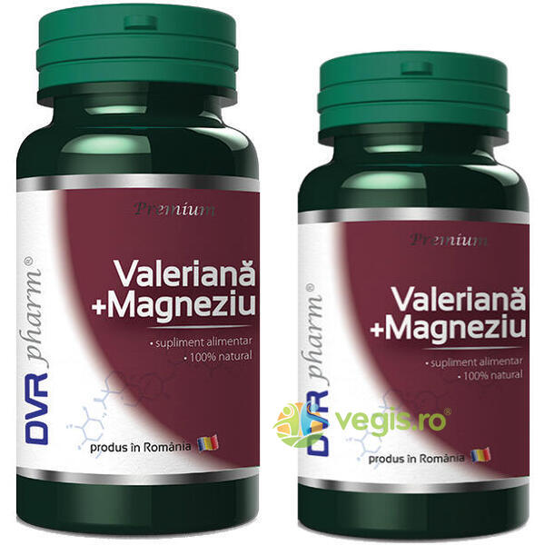 Valeriana + Magneziu Pachet 90cps la pret de 60cps, DVR PHARM, Capsule, Comprimate, 1, Vegis.ro