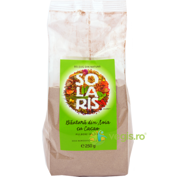 Bautura din Soia cu Cacao 250g, SOLARIS, Alimente Fara Lactoza, 1, Vegis.ro