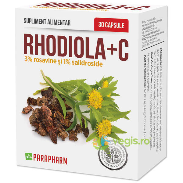 Rhodiola + C 30cps, QUANTUM PHARM, Capsule, Comprimate, 1, Vegis.ro