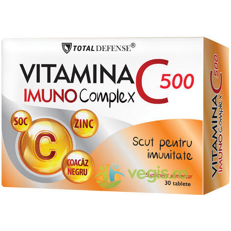 Vitamina C Imunocomplex 500mg 30tb, COSMOPHARM, Capsule, Comprimate, 1, Vegis.ro