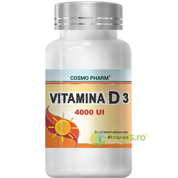 Vitamina D3 4000 UI 60cps, COSMOPHARM, Capsule, Comprimate, 1, Vegis.ro