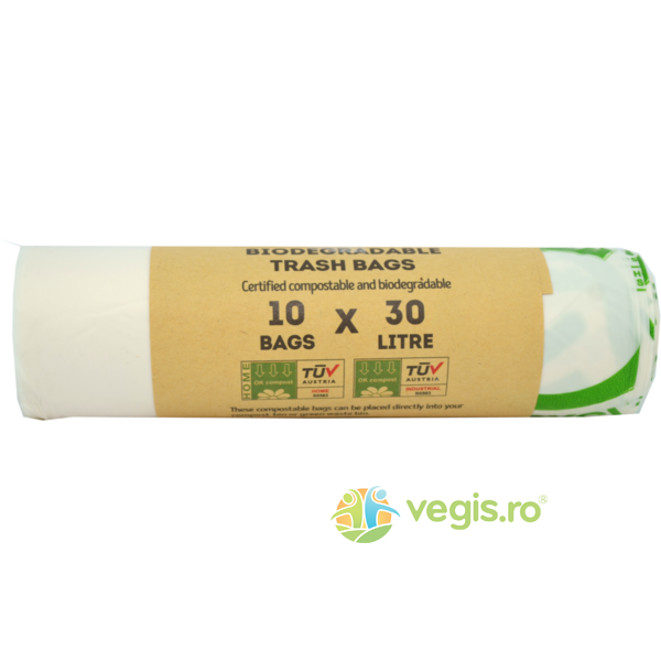 Saci Menajeri Biodegradabili 30L x 10 buc, DRAGON SUPERFOODS, Produse auxiliare, 2, Vegis.ro