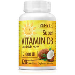 Super Vitamina D3 2000ui 120cps ZENYTH PHARMA