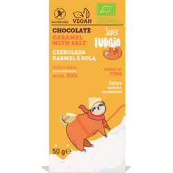 Ciocolata cu Caramel si Sare Ecologica/Bio 50g SUPER FUDGIO