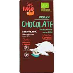 Ciocolata cu Cocos Ecologica/Bio 80g SUPER FUDGIO