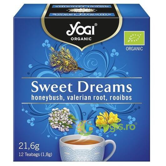 Ceai Sweet Dreams cu Rooibos, Valeriana si Miere Ecologic/Bio 12dz, YOGI TEA, Ceaiuri doze, 1, Vegis.ro