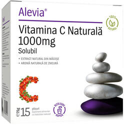 Vitamina C Naturala Solubila 1000mg 15 plicuri ALEVIA