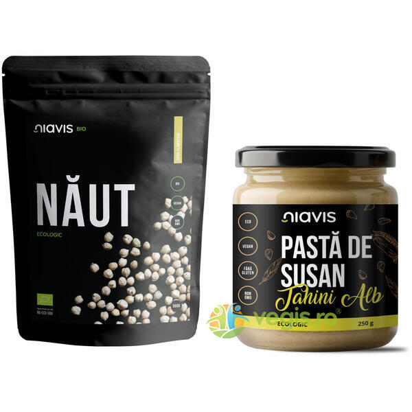 Pachet Naut Ecologic/Bio 500g + Pasta de Susan Tahini Alb Ecologica/Bio 250g, NIAVIS, Pachete Alimentare, 1, Vegis.ro