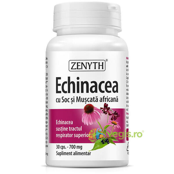 Echinacea cu Soc 30cps, ZENYTH PHARMA, Capsule, Comprimate, 1, Vegis.ro