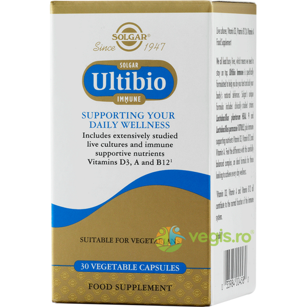 Ultibio Immune Plus 30Cps Vegetale, SOLGAR, Capsule, Comprimate, 2, Vegis.ro
