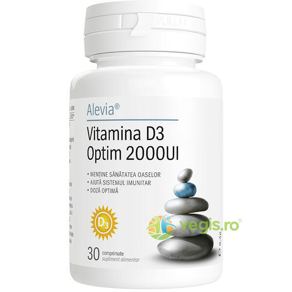 Vitamina D3 Optim 2000UI 30cpr, ALEVIA, Capsule, Comprimate, 1, Vegis.ro