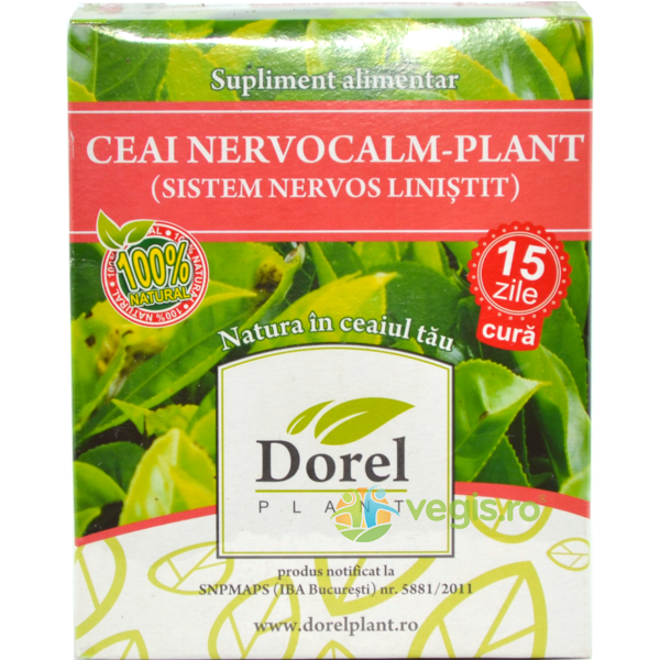 Ceai Nervocalm-Plant 150g, DOREL PLANT, Ceaiuri vrac, 1, Vegis.ro