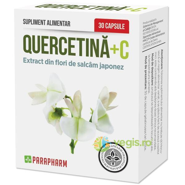 Quercetina + Vitamina C 30Cps, QUANTUM PHARM, Capsule, Comprimate, 1, Vegis.ro
