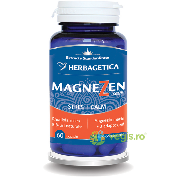 Magnezen Calm 60cps, HERBAGETICA, Capsule, Comprimate, 1, Vegis.ro