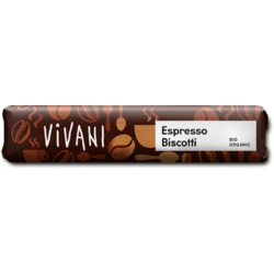 Baton de Ciocolata Espresso Biscotti Ecologic/Bio 40g VIVANI