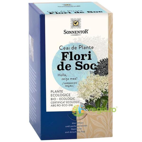 Ceai Flori de Soc Ecologic/Bio 18dz, SONNENTOR, Ceaiuri doze, 1, Vegis.ro