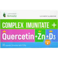 Complex Imunitate + Quercetin + ZN + D3 30cps REMEDIA