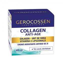 Crema Hidratanta Antirid de Zi Collagen pentru Ten Uscat 50ml GEROCOSSEN