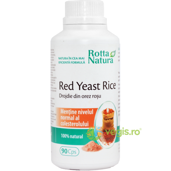 Drojdie din Orez Rosu (Red Yeast Rice) 90cps, ROTTA NATURA, Capsule, Comprimate, 1, Vegis.ro