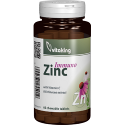 Immuno Zinc cu Vitamina C si Echinaceea 60cpr masticabile VITAKING