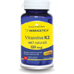 Vitamina K2 MK7 Naturala 120mcg 30Cps HERBAGETICA