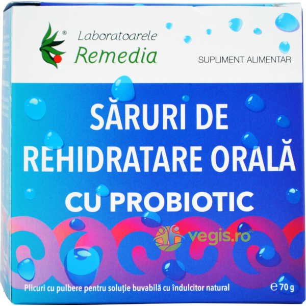 Saruri de Rehidratare Orala 10 dz + Probiotic 10dz, REMEDIA, Pulberi & Pudre, 2, Vegis.ro