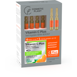 Set Vitamin C Plus (Crema Antirid 40+ pentru Fermitate 50ml + Fiole cu Vitamina C Tetra 6*2ml) COSMETIC PLANT