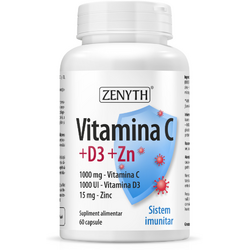 Vitamina C + Vitamina D3 + Zinc 60cps ZENYTH PHARMA