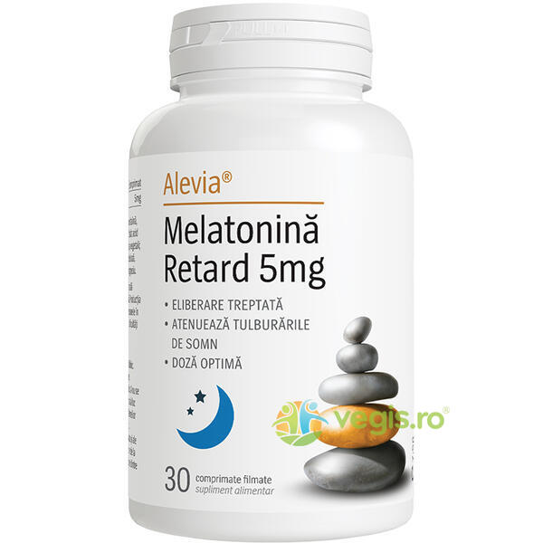 Melatonina Retard 5mg 30cpr, ALEVIA, Capsule, Comprimate, 1, Vegis.ro