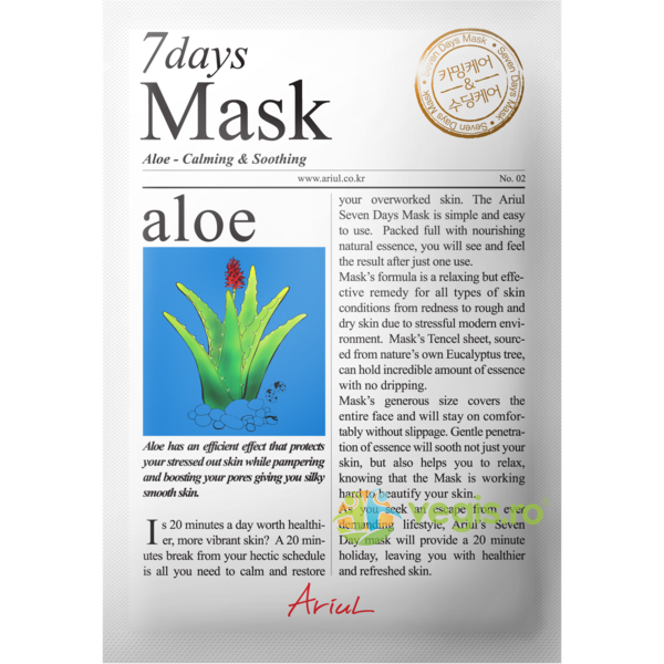Masca 7Days cu Aloe Vera pentru Calmare si Improspatare 20g, ARIUL, Cosmetice ten, 1, Vegis.ro