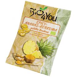 Bomboane Picante cu Ananas si Curcuma (Turmeric) Fara Gluten Ecologice/Bio 75g BIO4YOU
